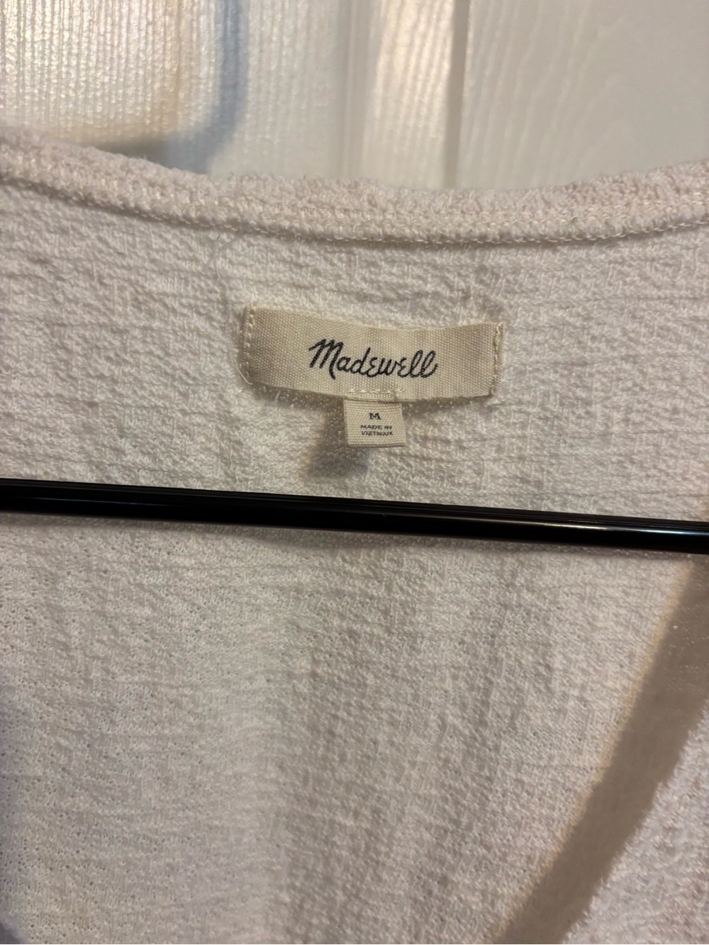 Women’s Madewell Texture & Thread Wrap Short Sleeve Top Medium - Picture 2 of 4
